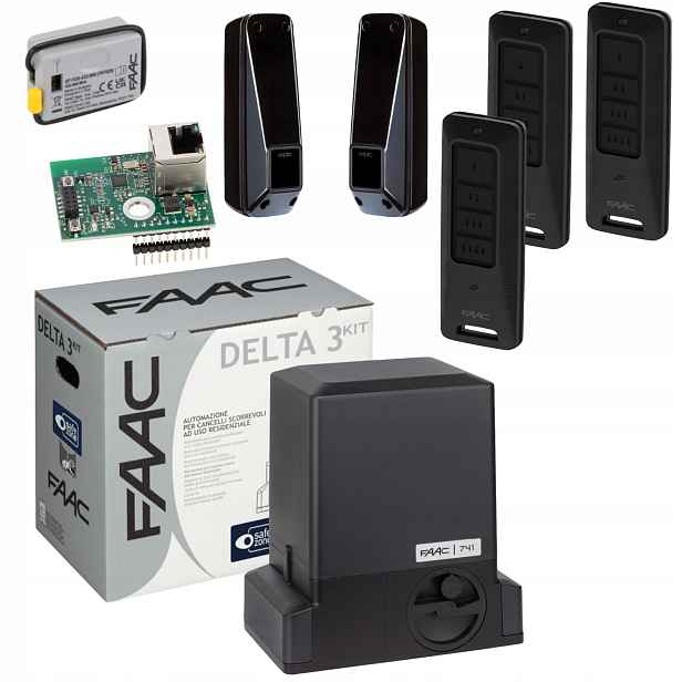 Faac DELTA3+ Smart WiFi Xwbl+ Pilot XT4 Fds 3ks pohon posuvné brány