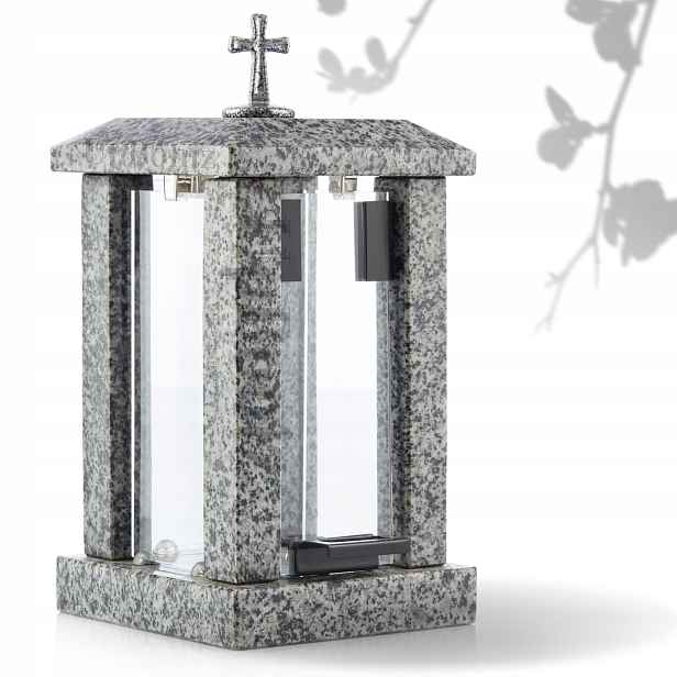 Šedá Granitová lampa Impala Hřbitovní Svíčka Lucerna Marm