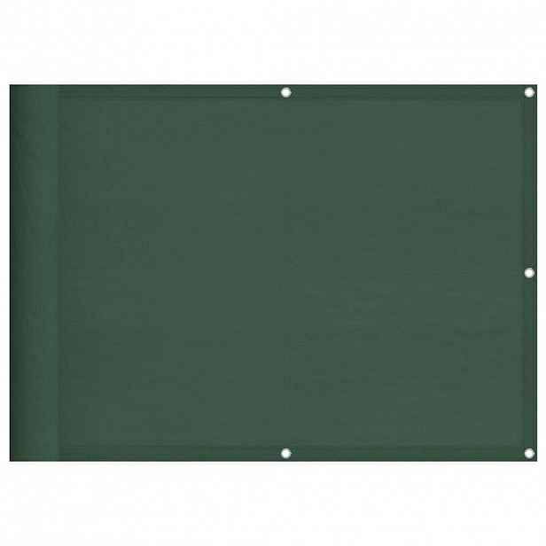 vidaXL Balkonová zástěna tmavě zelená 75x700 cm 100% polyester oxford