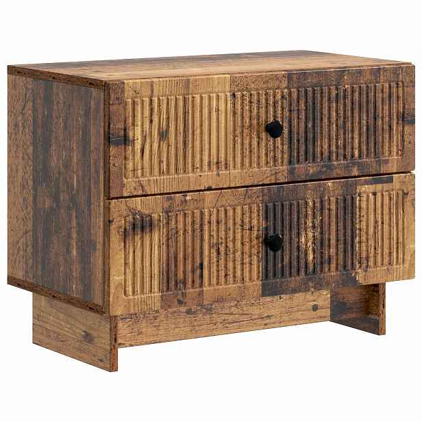 vidaXL Noční skříňka Staré dřevo 62 x 34,5 x 47,5 cm Kompozitní dřevo