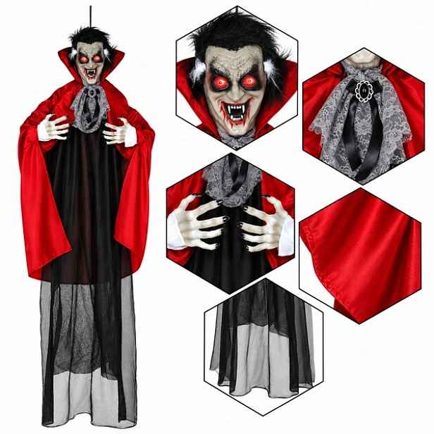 Závěsná Dekorace Upír Hrabě Drakula Zvuk Svatý Pohyb Halloween