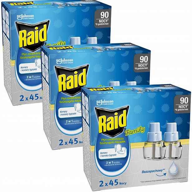 3X Dvojitá Zásoba Tekutiny Proti Komárům Pro Elektrofumigátor Raid Bez Zápachu