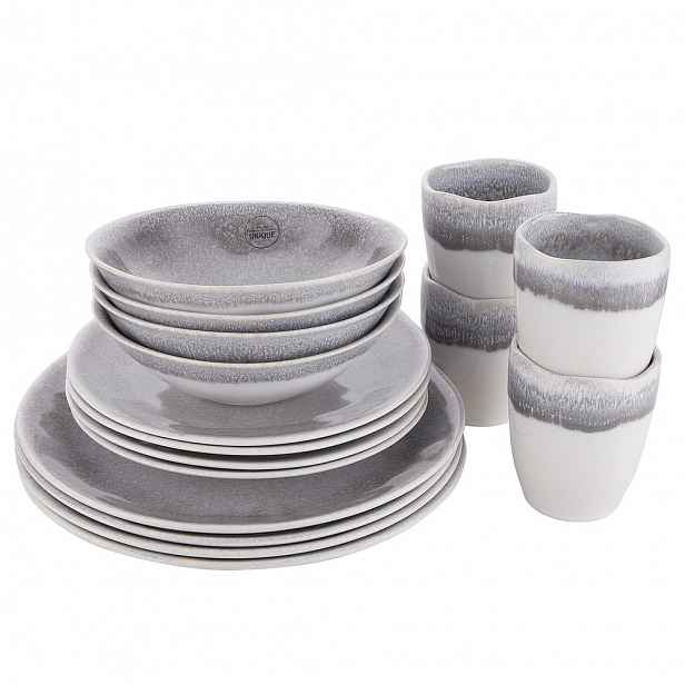 Butlers ATLANTIS Sada nádobí 16 ks - šedá