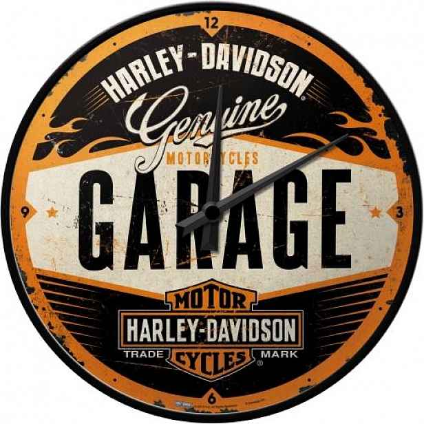 Nástěnné hodiny Harley-Davidson Garage