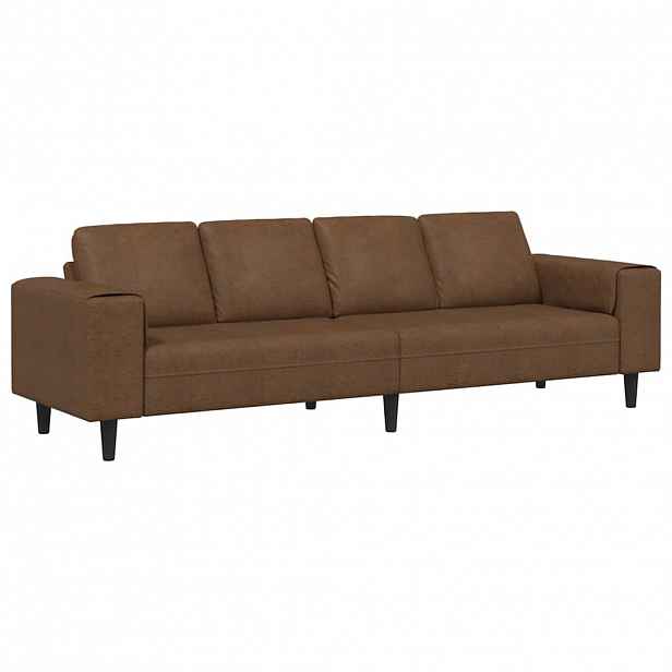 vidaXL Pohovka do obývacího pokoje Hnědá 250 x 77 x 76 cm