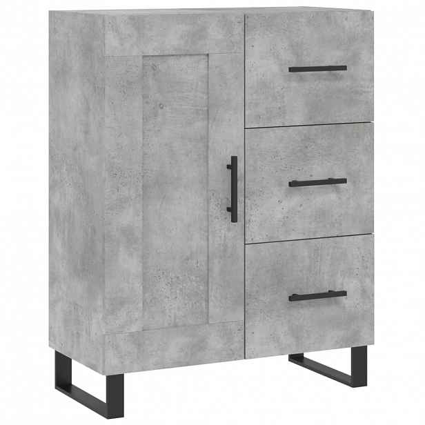 vidaXL Příborník betonově šedý 69,5 x 34 x 90 cm kompozitní dřevo
