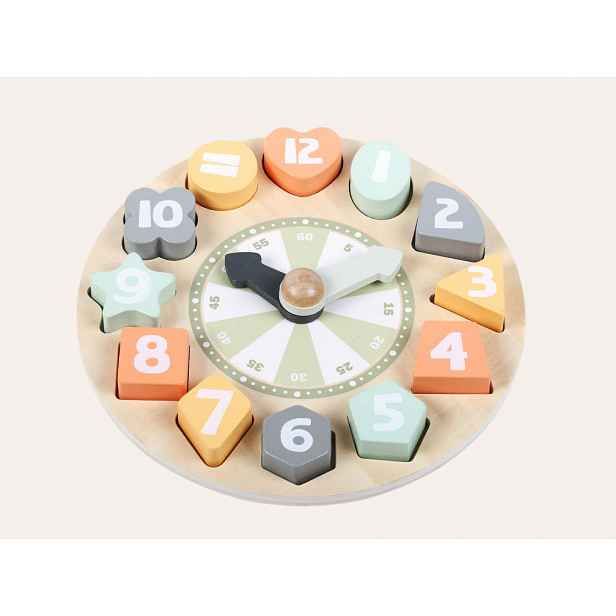 Dřevěná hračka Dřevěné hodiny - vkládací puzzle