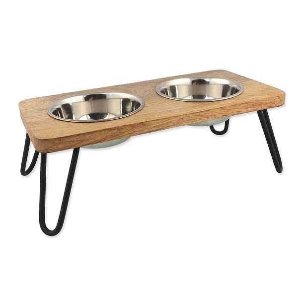 Dřevěný set misek s podstavcem pro psa Dog Fantasy – Plaček Pet Products