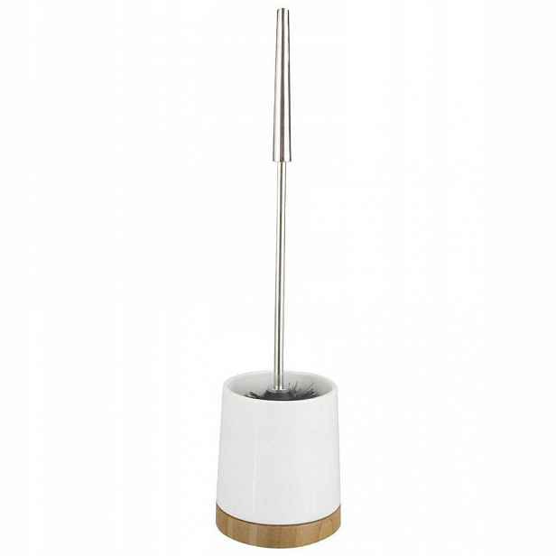 Wc Kartáč Bílý Bambusový Keramický kovový držák 44X11 CM Wenko