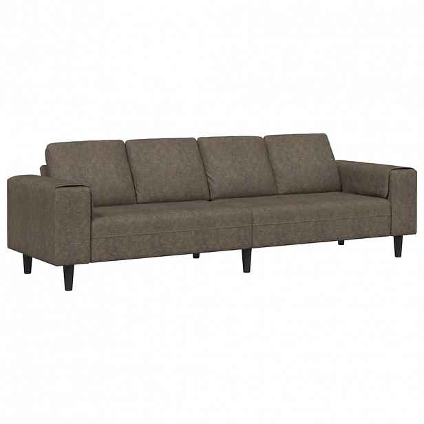 vidaXL Pohovka do obývacího pokoje Tmavě šedá 250 x 77 x 76 cm
