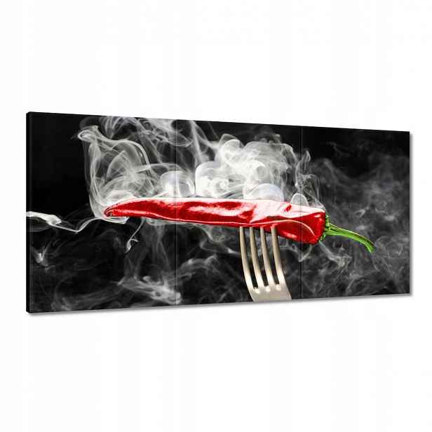 Obrazy 120x60 Červená paprika Dým