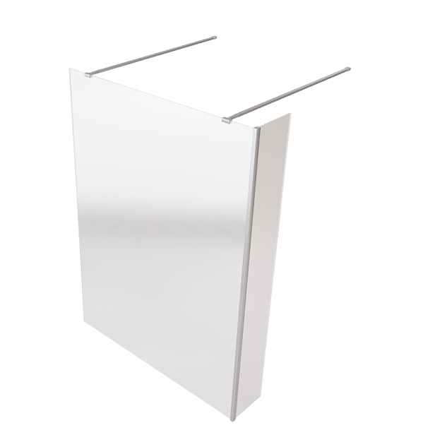 BESCO Walk-in sprchový kout AVEO DUE s možností pevných bočních stěn — Barva rámu - Chrom/Leštěný hliník (ALU), Pevná stěna - 50 cm, Rozměr A - 90, Rozměr C - 195, Výplň - Čiré bezpečnostní sklo - 8 m