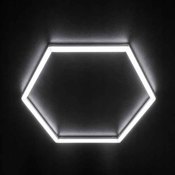 Led garážová lampa 1 ks černá HEX1 42W 6500K 92x79 Cm dílna