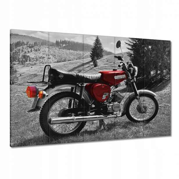 Obrazy 100x70 Červený Simson S51 E