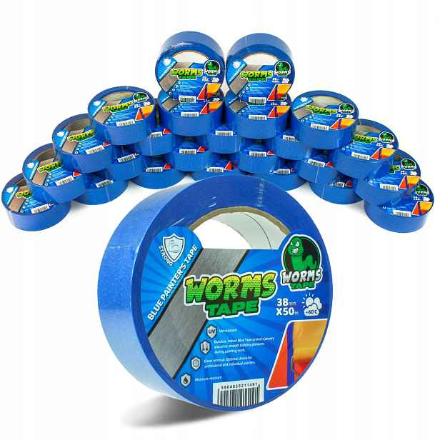 Papírová Malířská Páska Modrá 38 mm x 50 m 24 ks