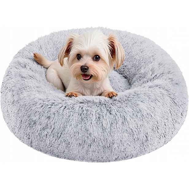 Plyšový Pro Psa Kočku Donut Měkký 50 CM Šedý