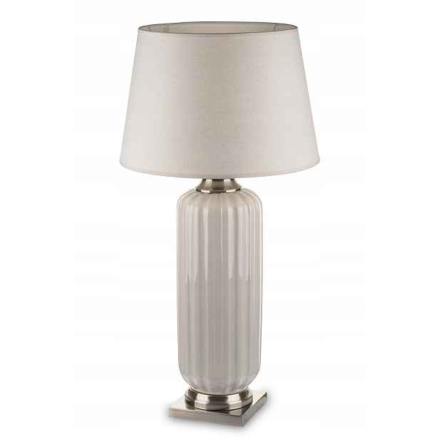 Stolní lampa dekorace glamour keramická základna lampička textilní stínidlo