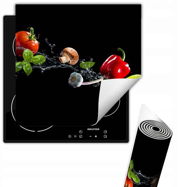 Vinylová Ochranná Podložka Na Indukční Desku 50x52 Černá zelenina