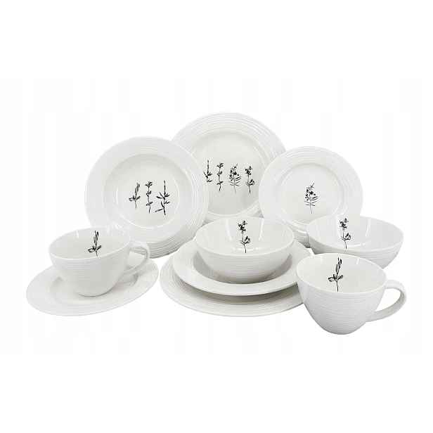 10dílná porcelánová souprava Croft Wild (talíře, misky, hrnky)