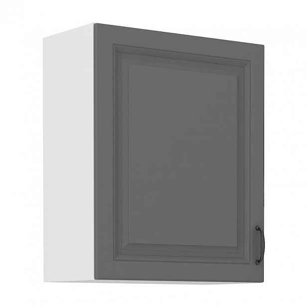 Horní kuchyňská skříňka SOPHIA - šířka 60 cm, šedá / bílá