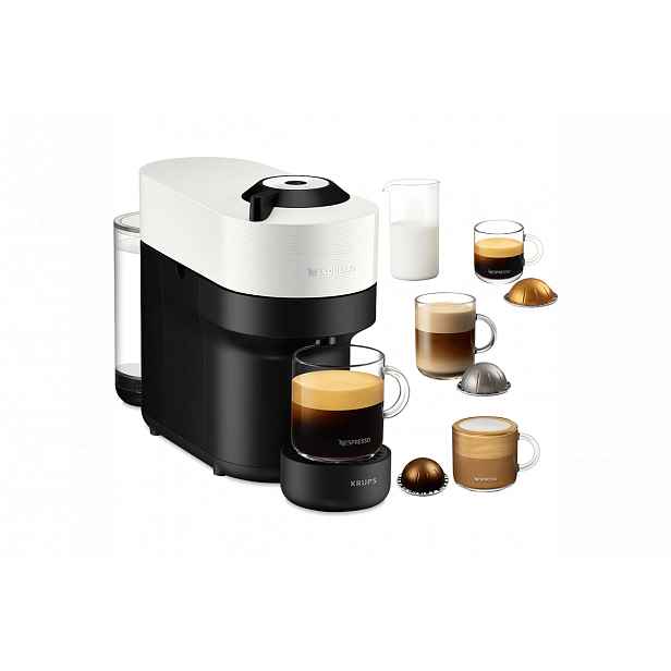 Kapslový kávovar Krups Nespresso Vertuo Pop XN920110 bílý