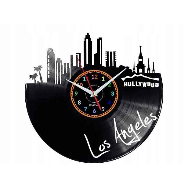 Los Angeles Dekorativní Nástěnné Hodiny Moderní Vinylová Deska Na Pr