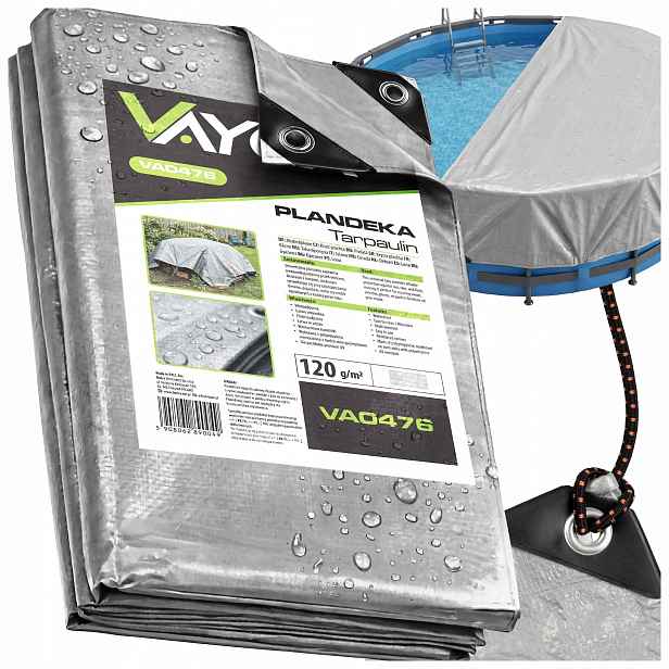 Plachta Pod Bazén 6x8M Vyztužená Voděodolná Plachta Vayox