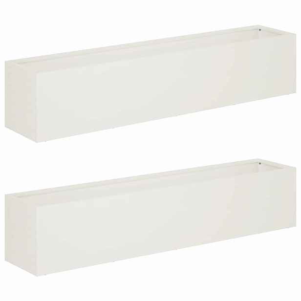 vidaXL Zahradní pěstebník 2 ks Bílá 80 x 20 x 20 cm