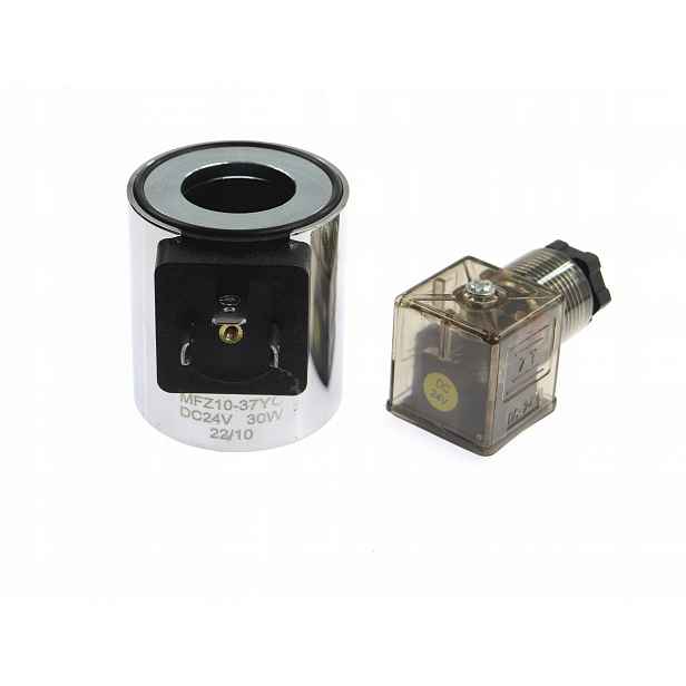 Elektroventilová cívka 24 V DC Fi 23 mm s Led zástrčkou