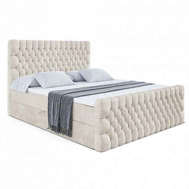 ALTDECOR AMERICKÁ postel SERENE-Z – 200 x 200 – H3 – ecru