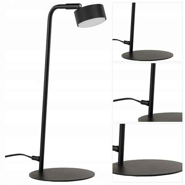 Černá stolní lampa Bar, moderní, vhodná do kanceláře nad psacím stolem Sigma Lighting