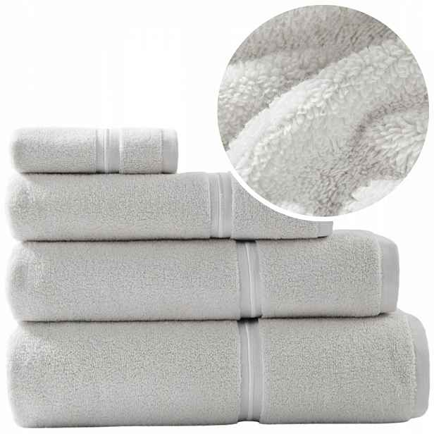Elegantní Ručník Na Plachty 100% Bavlna 70x140 Libre Šedý+bílá Biza