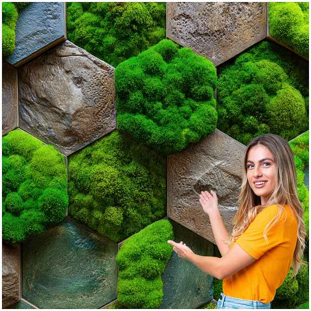 Fototapeta 3D Geometrické Pozadí Kámen Mech 392x260 GTA05F
