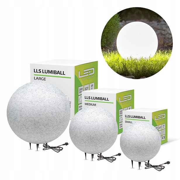 Set 3x lampy do zahrady Dekorativní koule Dekorace 25 cm, 28 cm, 38 Cm IP65