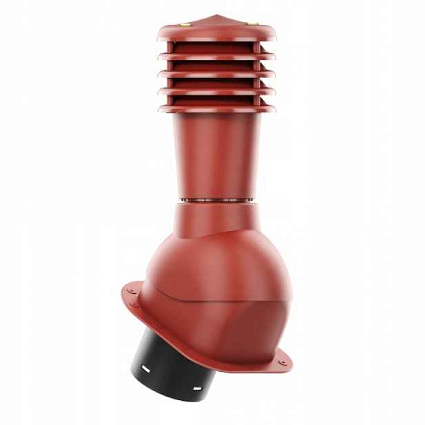 Větrací komín Smartline profil H fi 125 mm, nezateplený, červený