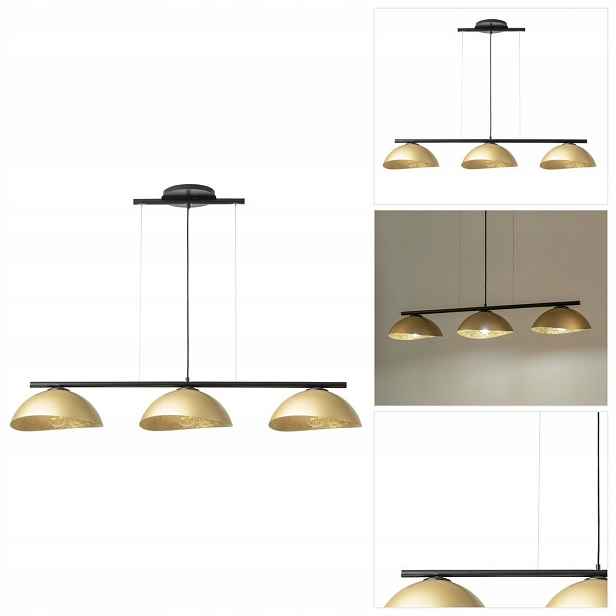 Zlatá závěsná lampa Solar nastavitelná v moderním stylu Sigma Lighting