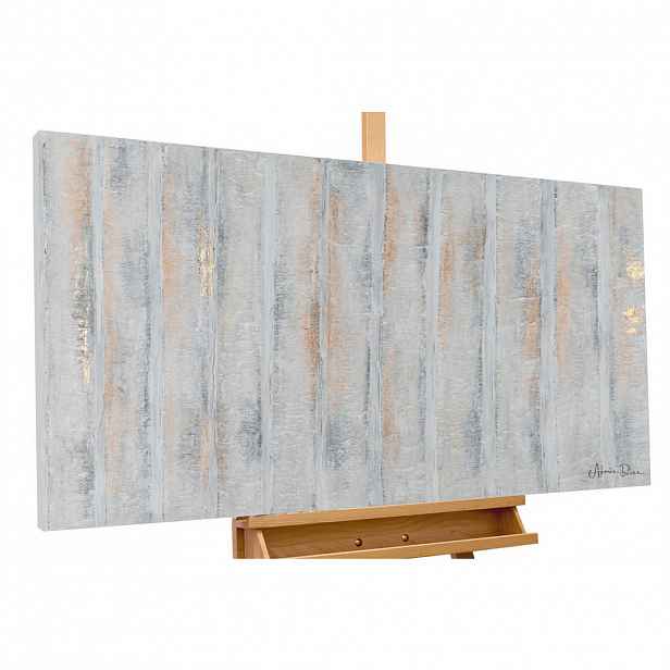 KUNSTLOFT RUČNĚ MALOVANÝ AKRYLOVÝ OBRAZ ŠEDÝ, 120/60 CM