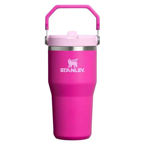 Růžová termoska z nerezové oceli 600 ml IceFlow™ Flip Straw 2.0 Tumbler Violet Blossom – Stanley