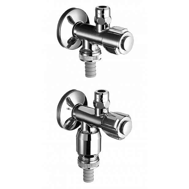 Schell Comfort - Rohový ventil s dvojím připojením, chrom 038360699