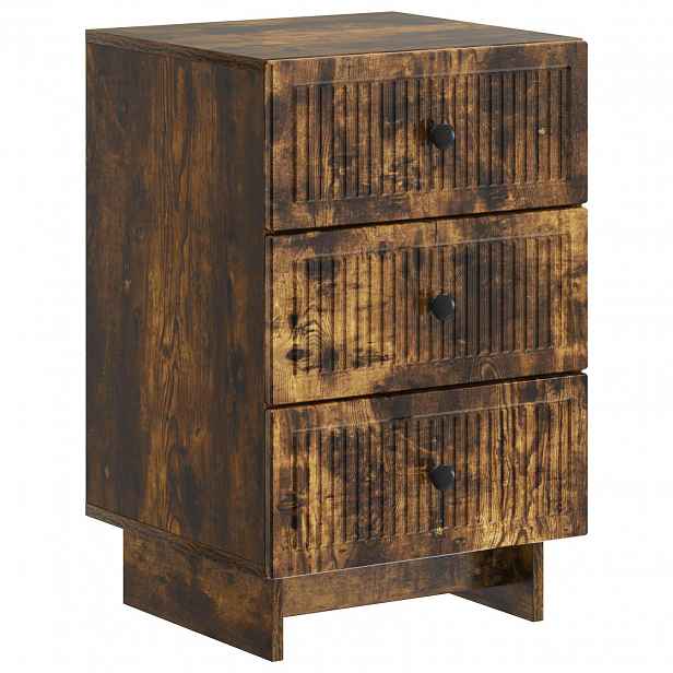 vidaXL Noční skříňka Kouřový dub 43 x 41 x 66,5 cm Kompozitní dřevo
