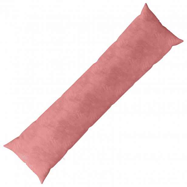 vidaXL Polštář s polštářem HEERLEN Růžová 40 x 145 cm Samet