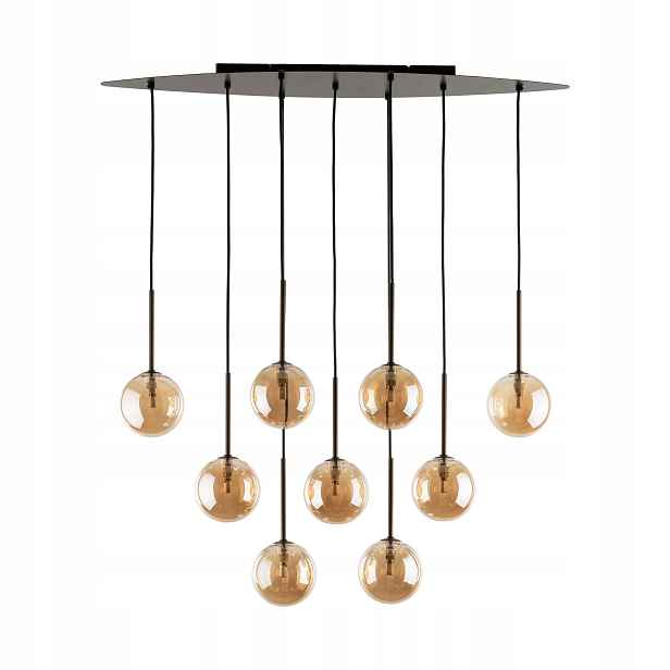 Závěsná lampa Estera Hnědá Skleněné Stínidla 9xG9 Moderní Stropní Dům