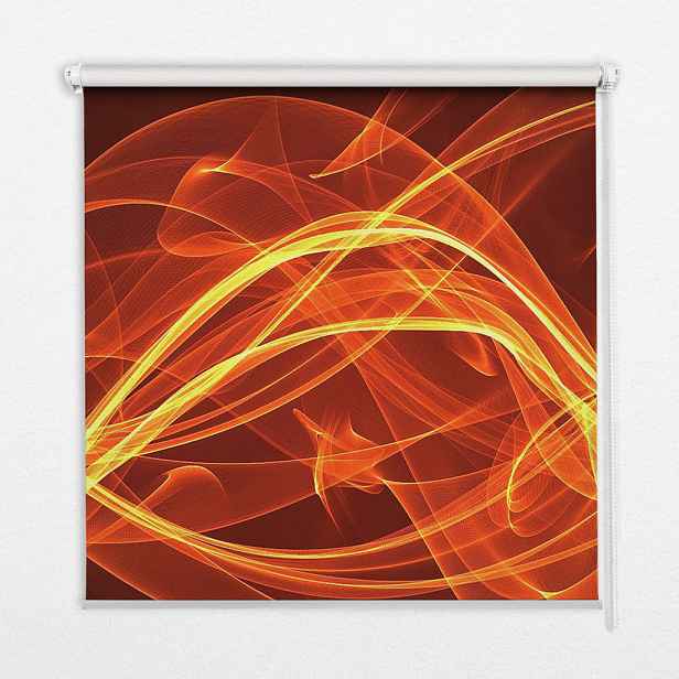 TULUP VNITŘNÍ roleta - okenní roleta - roleta - 60x140 cm - Oranžová abstrakce