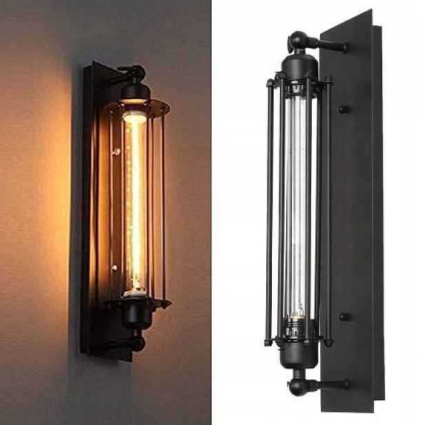 2 X Nástěnné svítidlo do obývacího pokoje E27 retro, černé