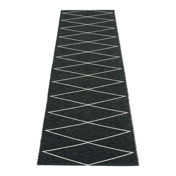 Černý vnitřní a venkovní běhoun 70x240 cm Max Black – Pappelina
