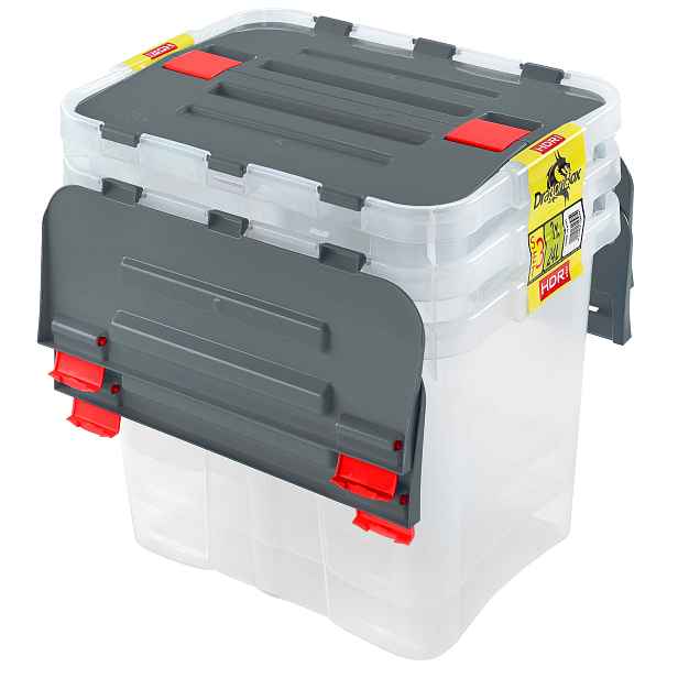 Plastový úložný box s víkem HEIDRUN Dragon 3x24l