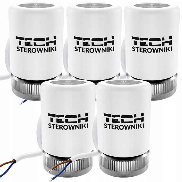 Termoelektrický Pohon Pro Rozdělovač Tech M30X1.5 STT-230/2M 5 Kusů