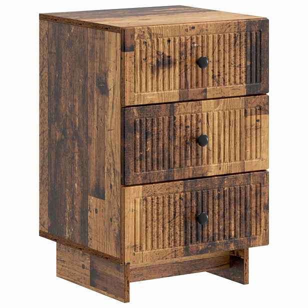 vidaXL Noční skříňka Staré dřevo 43 x 41 x 66,5 cm Kompozitní dřevo
