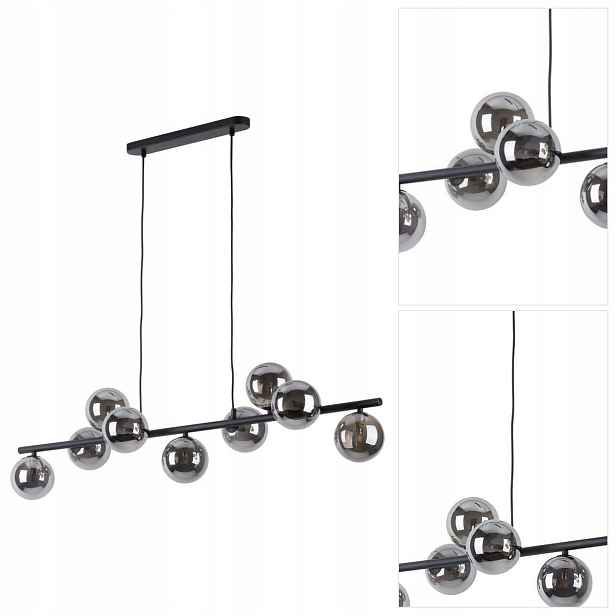 Závěsná černá Estera s měkkým světlem pro vědeckou ordinaci Tk Lighting