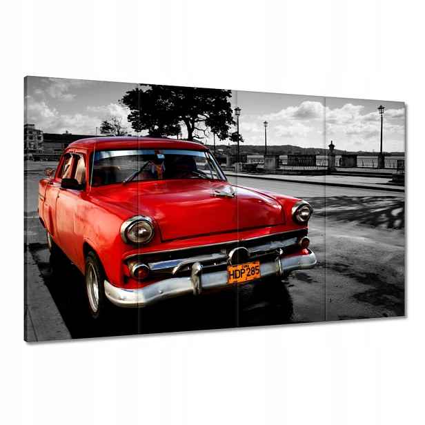 Obrazy 120x80 Kubánské červené auto